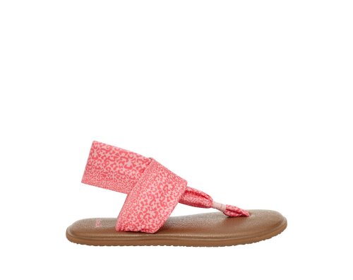 Sanuk Yoga Sling Burst Print Vegan - Sanuk Sandals Kids Pink Leopard - Philippines SOTVCP731